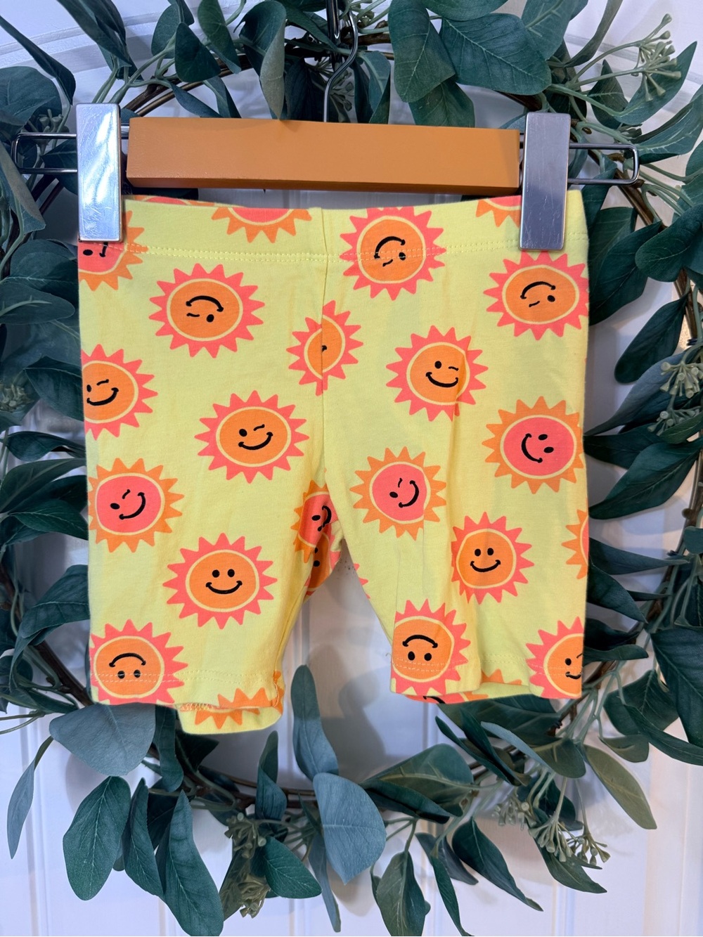 💫10/$25 • Monkey Bars Sunshine Print Cotton Bike Shorts